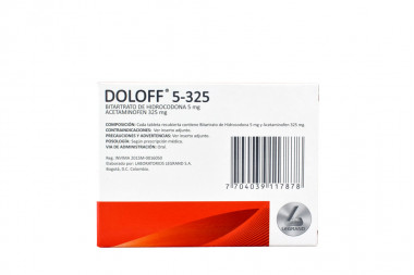 Dolof 5 / 325 Mg Caja Con 30 Tabletas Recubiertas