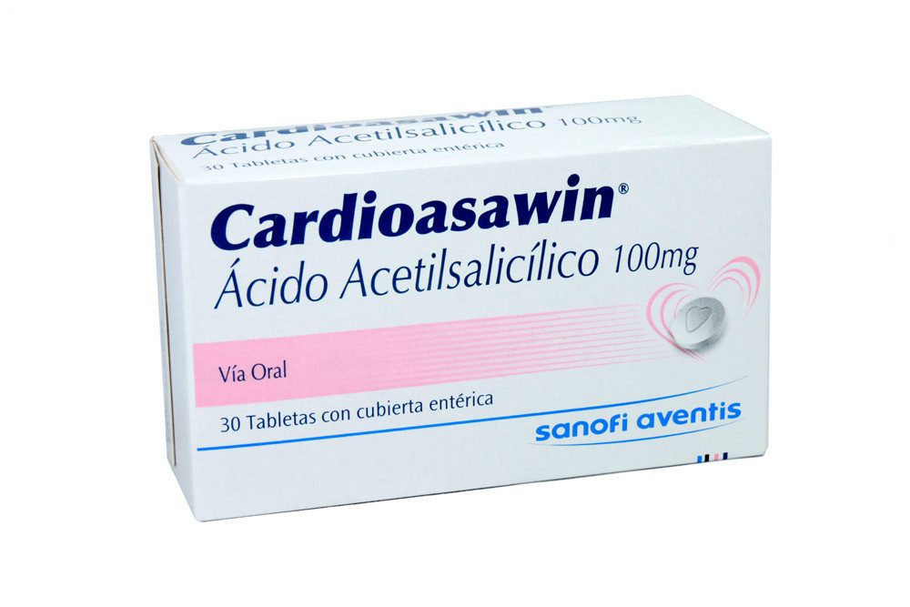 Cardioasawin 100 mg Caja Con 30 Tabletas Con Cubierta Enterica