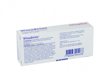 Winadeine 325 / 8 mg Caja Con 10 Tabletas