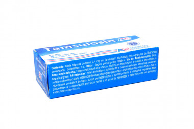 Tamsulosin 0.4 Mg Caja Con 30 Cápsulas De Liberación Prolongada