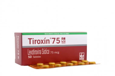 Tiroxín 75 mcg Caja Con 50 Tabletas