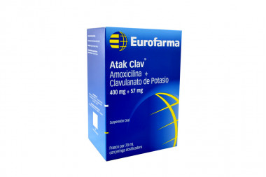 Atak Clav 400 / 57 mg Caja Con Frasco Con 70 mL + Jeringa