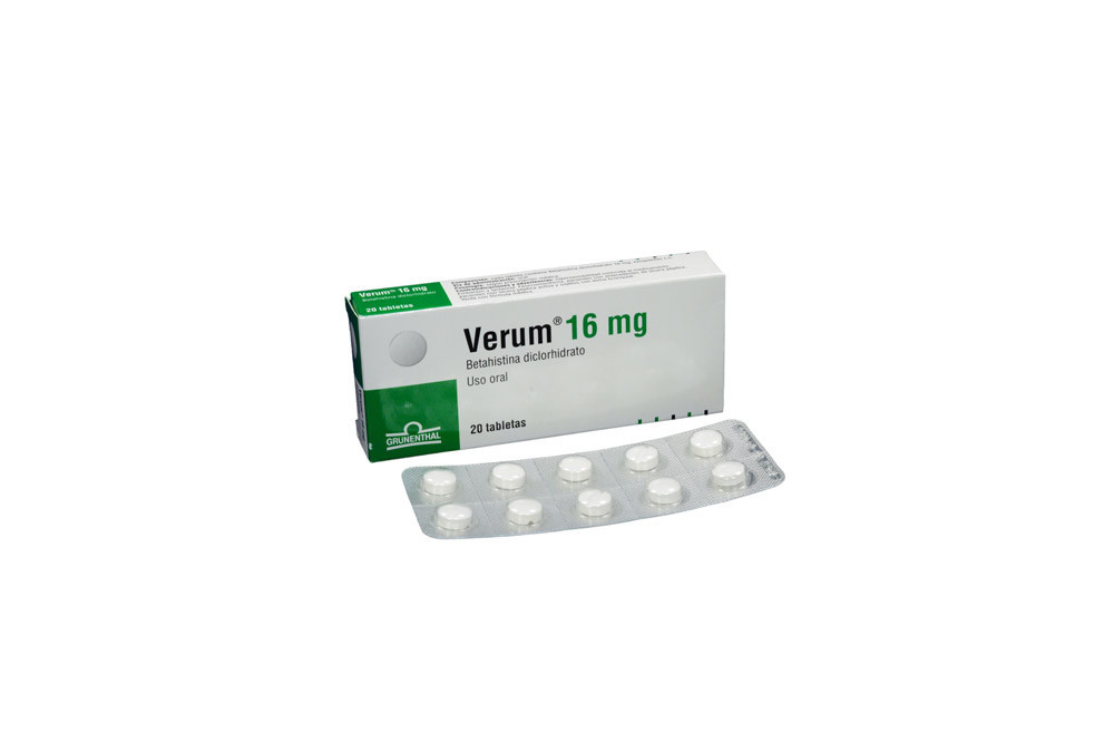 Verum 16 mg Caja Con 20 Tabletas 