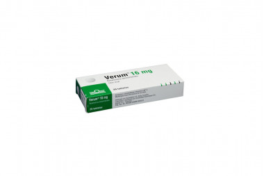 Verum 16 mg Caja Con 20 Tabletas 