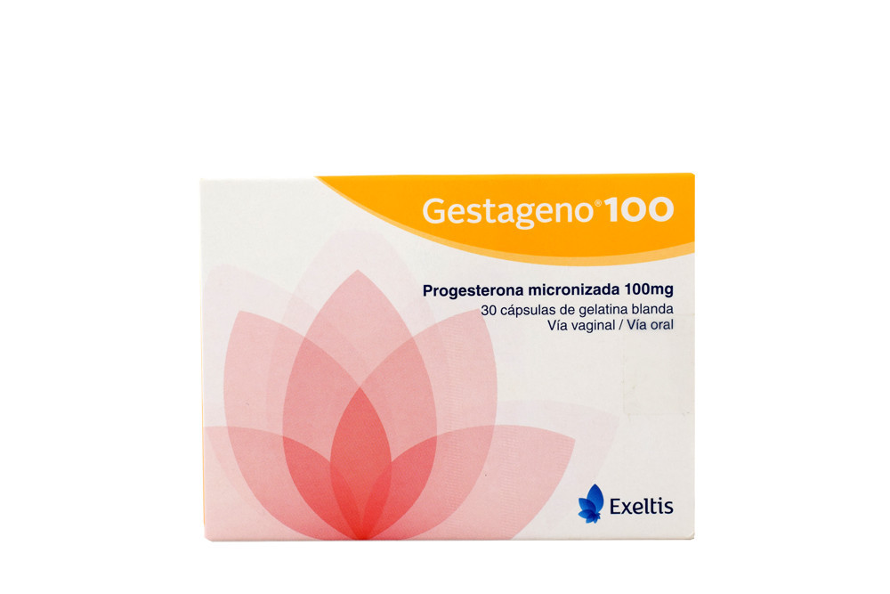 Gestageno 100 mg Caja Con 30 Cápsulas Blandas 