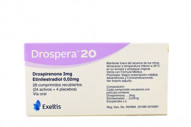 Drospera 3/0,02 mg Caja Con 28 Comprimidos Recubiertos