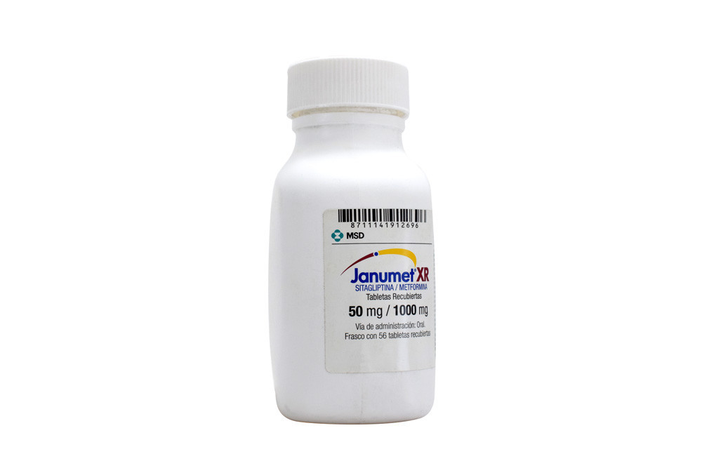 Janumet 50 / 1000 mg Frasco Con 56 Tabletas Recubiertas
