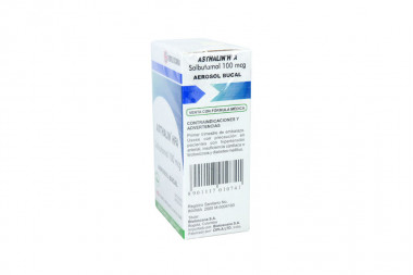Asthalin 100 Mcg Caja Con Aerosol Bucal Con 200 Dosis