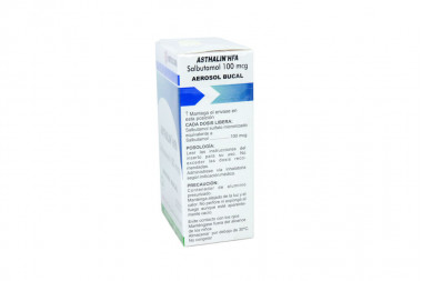Asthalin 100 Mcg Caja Con Aerosol Bucal Con 200 Dosis