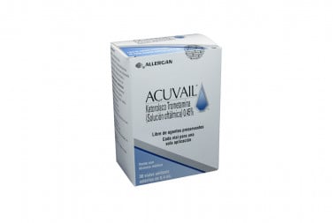 Acuvail Solución Oftálmica 0.45 % Caja Con 30 Viales Unidosis De 0.4 mL