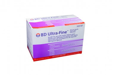 BD Ultra-Fine 5 / 0,25 mm Caja Con 100 Agujas
