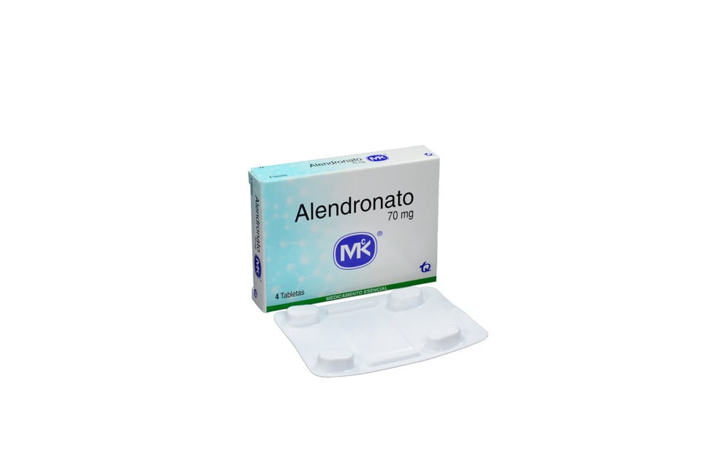 Alendronato 70 mg Caja x 4 Tabletas - Osteoporosis