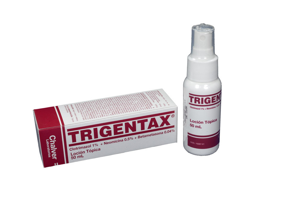 TRIGENTAX 1/ 0.5/ 0.04 % Caja COn Frasco Con 50 mL Loción Tópica