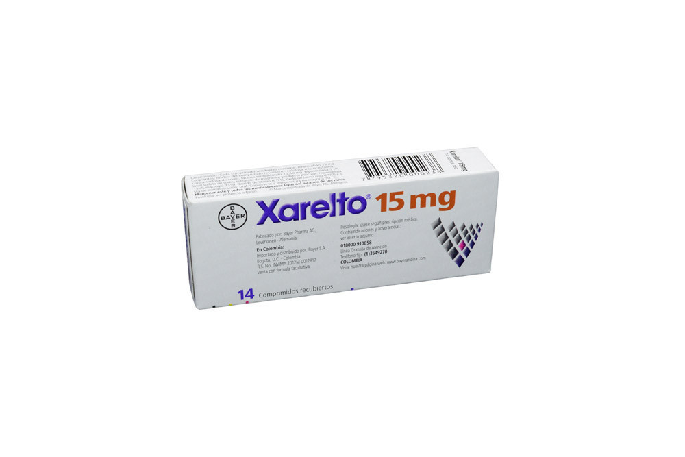 Xarelto 15 Mg Caja Con 14 Comprimidos Recubiertos