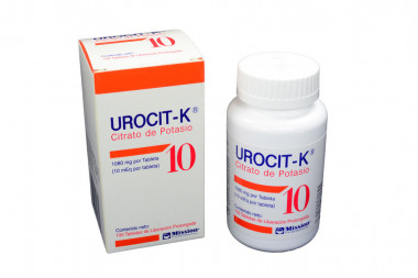 Urocit-k 1080 mg Caja Con Frasco Con 100 Tabletas de Liberación Prolongada