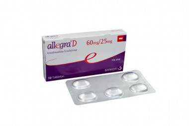 Allegra D 60 / 25 mg Caja Con 10 Tabletas
