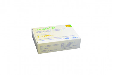 Amaryl M 2 / 1000 mg Caja Con 16 Comprimidos Recubiertos