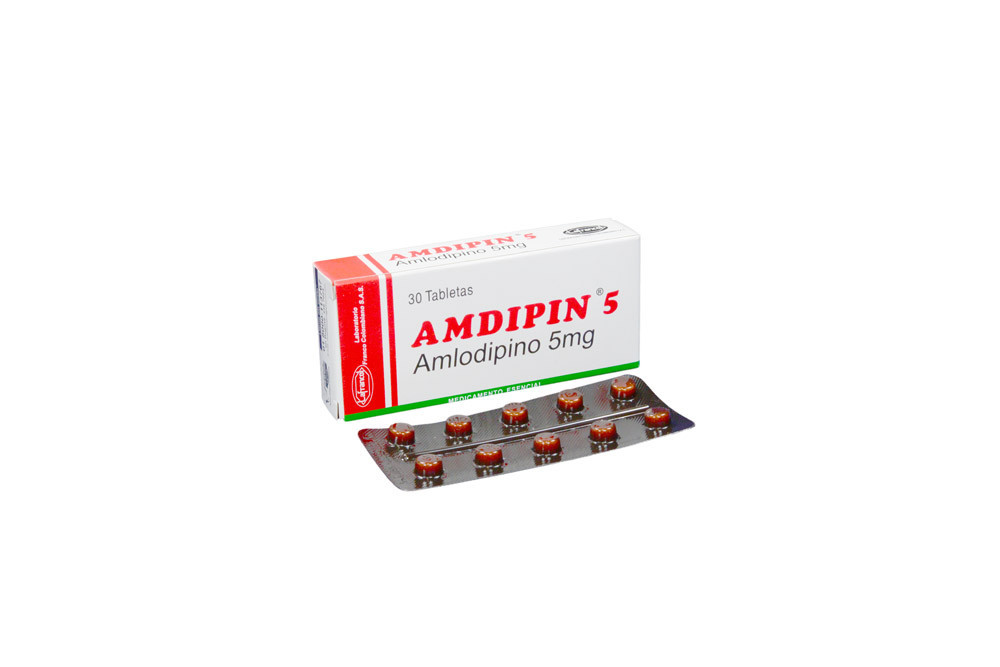 Amdipin 5 mg Caja Con 30 Tabletas