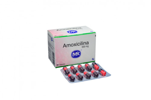 Amoxicilina 500 mg Caja x 60 Cápsulas – Antibiótico