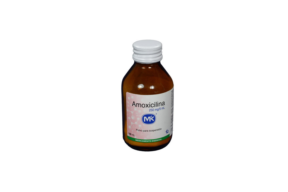 Amoxicilina Polvo 250 mg / 5 mL Frasco De 100 mL - Suspensión
