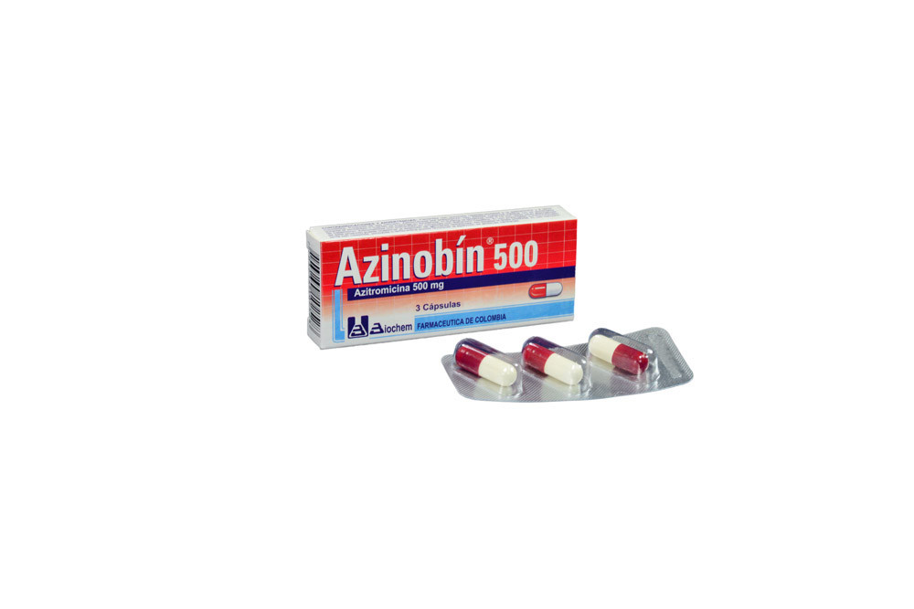 Azinobín 500 mg Caja Con 3 Cápsulas Azinobín 500 Mg Caja Con 3 Cápsulas