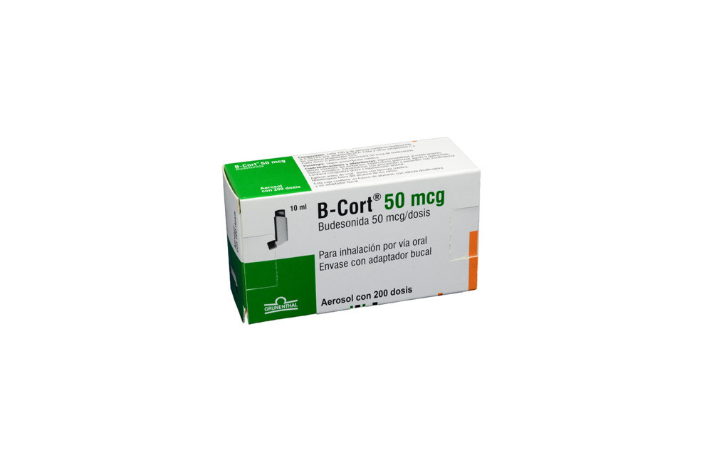 B-Cort 50 mg Caja Con Aerosol x 200 Dosis - Grunenthal