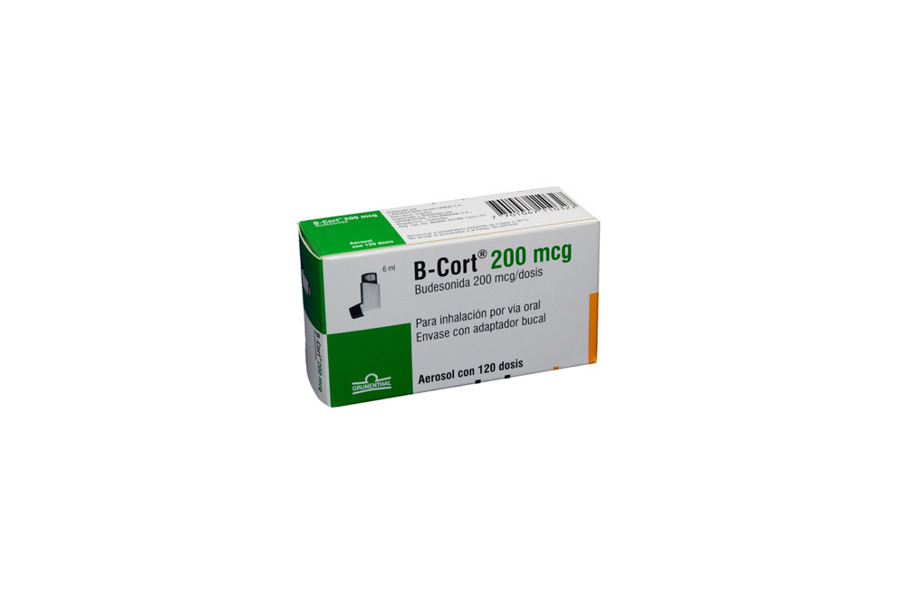 B -Cort 200 mcg Caja Con Inhalador Con 120 Dosis