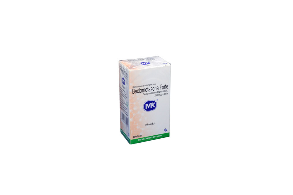 Beclometasona Forte Solución 250 mcg Caja Con Inhalador Con 200 Dosis