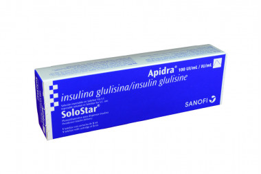 Apidra Solostar 100 UI Caja x 1 Cartucho De 3 mL – Sanofi-Aventis