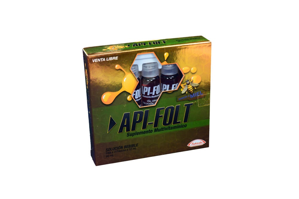 Api-Folt Solución Caja Con 5 Frascos Con 12 Ml