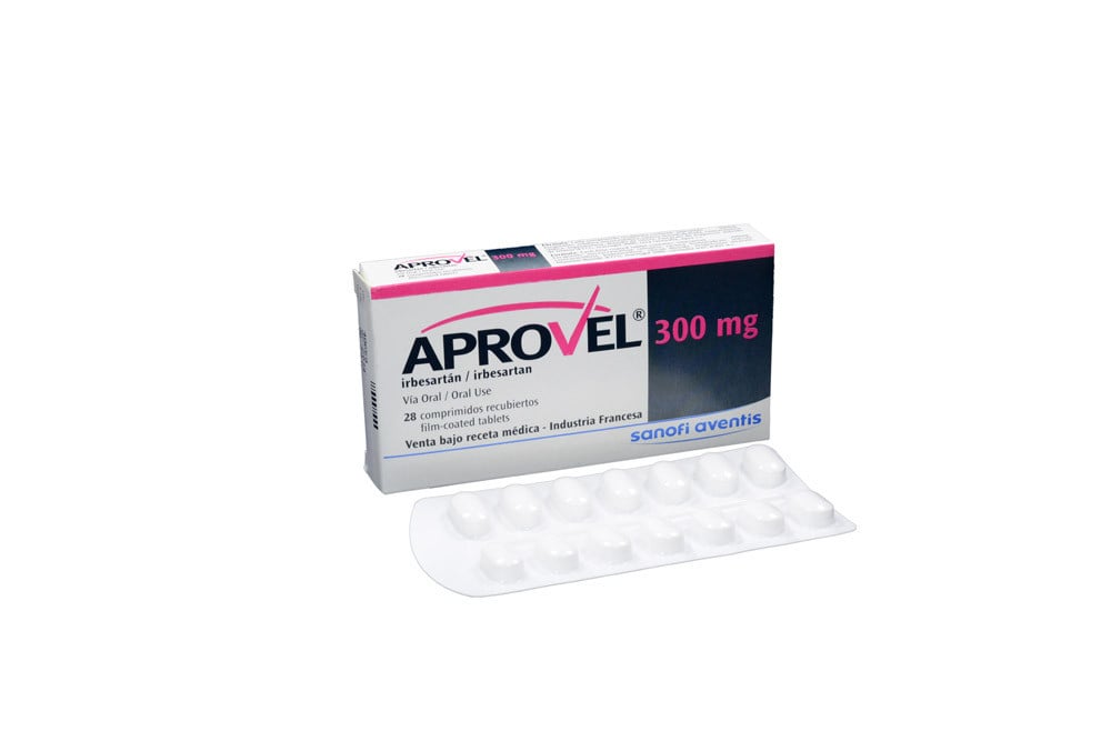 Aprovel 300 mg Caja Con 28 Comprimidos Recubiertos Aprovel 300 Mg Caja Con 28 Comprimidos Recubiertos