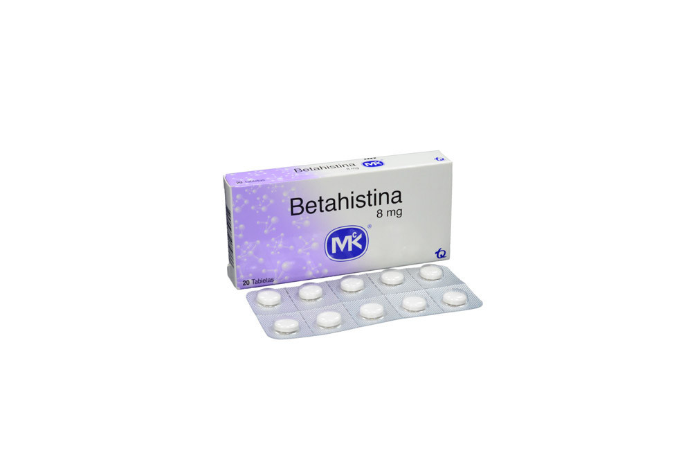 Betahistina 8 mg Caja Con 20 Tabletas