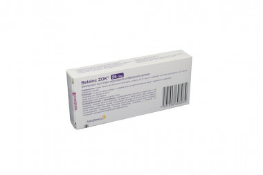 Betaloc Zok 25 mg Caja Con 30 Tabletas De Liberación Prolongada 
