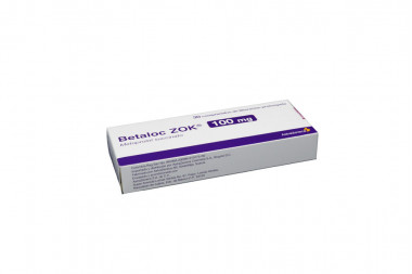 Betaloc ZOK 100 mg Caja Con 30 Comprimidos De Liberación Prolongada