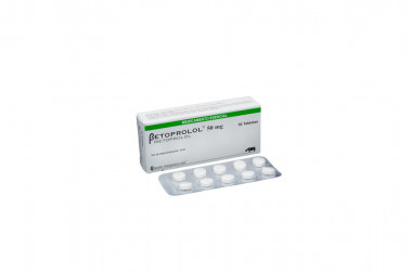 Betoprolol 50 mg Caja Con 30 Tabletas
