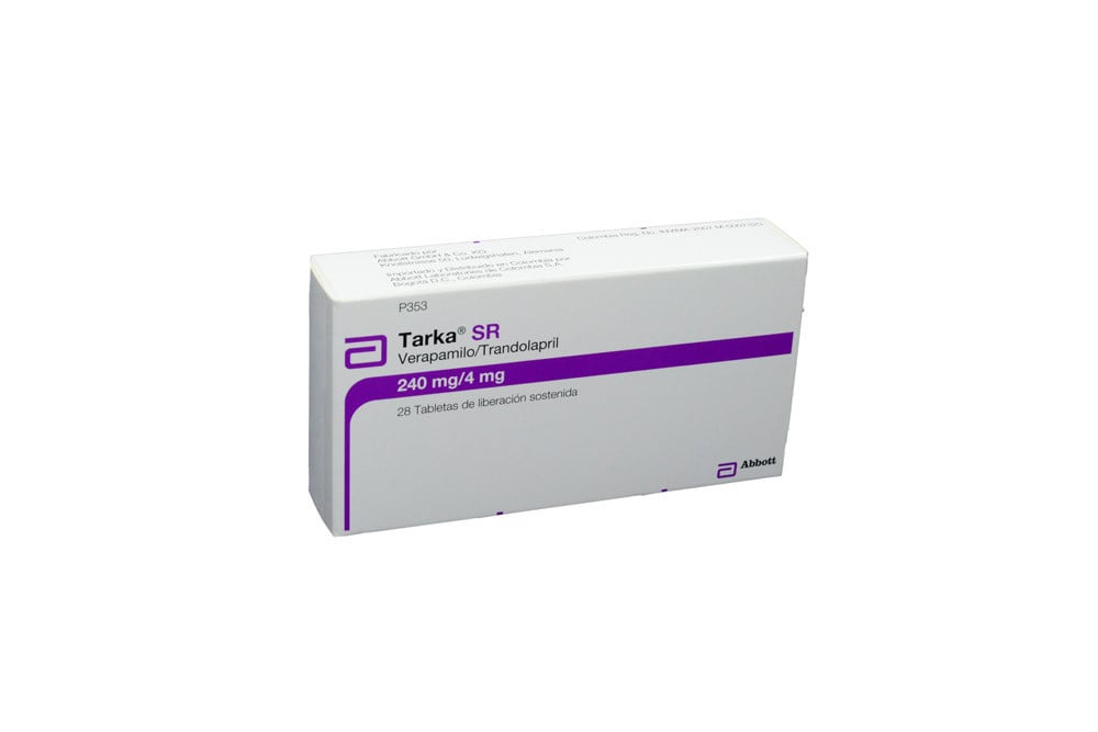 Tarka SR 240 / 4 mg Caja Con 28 Tabletas De Liberación Sostenida Tarka Sr 240 / 4 Mg Caja Con 28 Tabletas De Liberación Sostenida