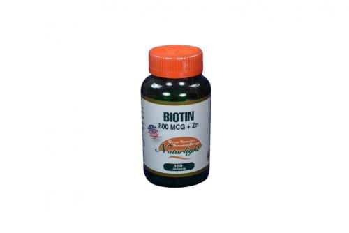 BIOTIN 800 mcg Frasco Con 100 Cápsulas