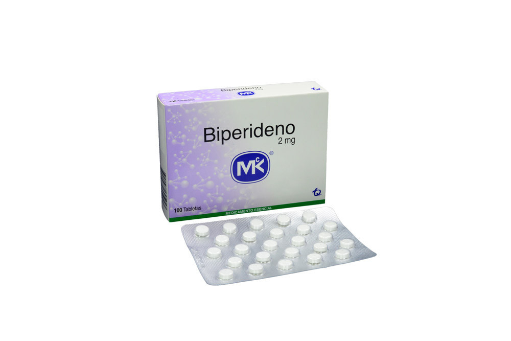 Biperideno 2 mg Caja Con 100 Tabletas