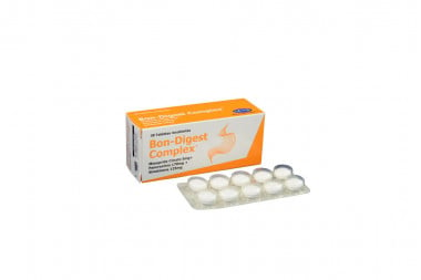 Bon-Digest Complex 5 / 170 / 125 mg Caja  Con 30 Tabletas Recubiertas 