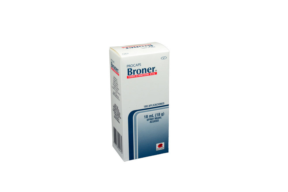 Broner 50 mcg  Suspensión Para Inhalación Nasal Caja Con Spray Con 18 mL