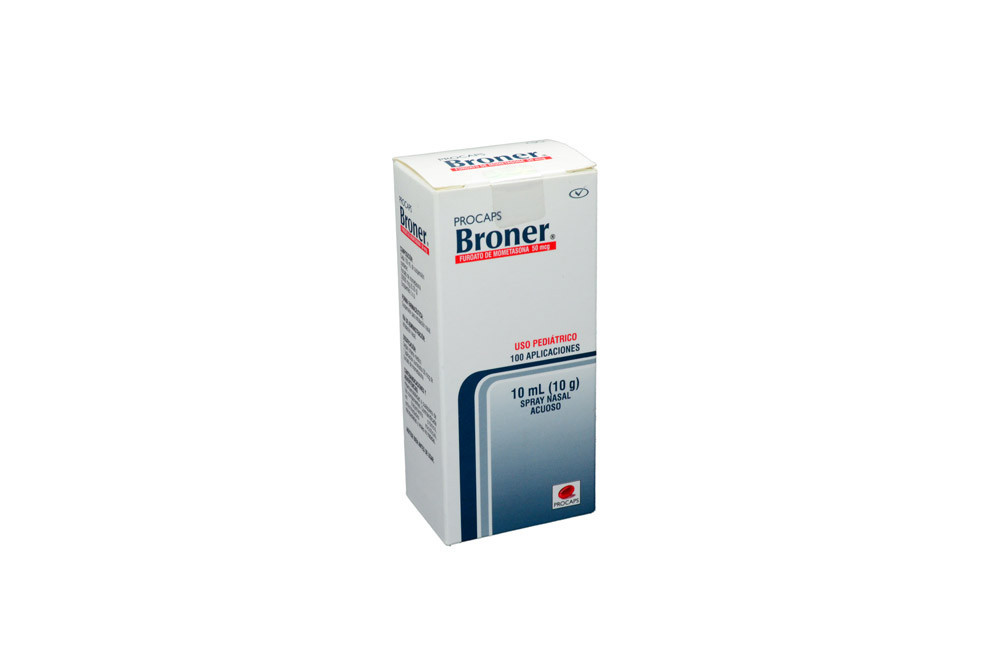 Broner Spray Nasal Acuoso Caja Con Frasco Con 100 Aplicaciones Con 10 mL Broner Spray Nasal Acuoso Caja Con Frasco Con 100 Aplicaciones Con 10 Ml
