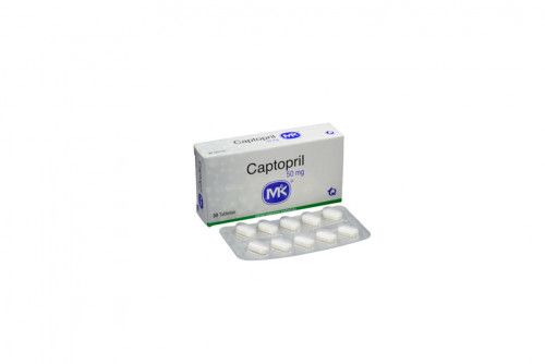  Captopril 50 mg Caja x 30 Tabletas – Hipertensión