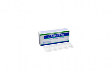 Carvedil 6,25 mg Caja x 30 Tabletas - Garmisch Pharmaceutical