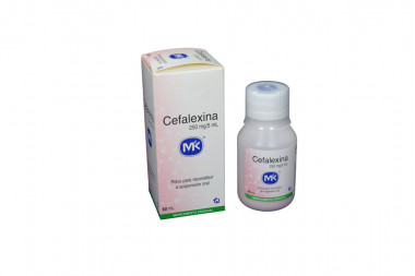 Cefalexina Polvo 250 mg / 5 mL Caja Con Frasco De 60 mL - Suspensión Oral 