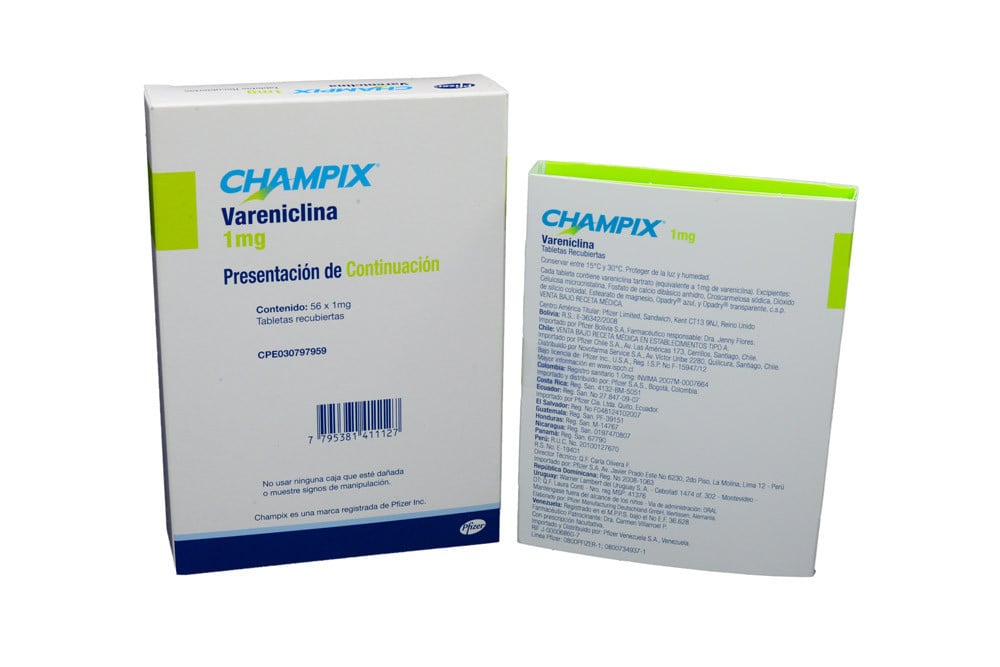 Champix 1 mg Caja x 56 Tabletas Recubiertas – Pfizer