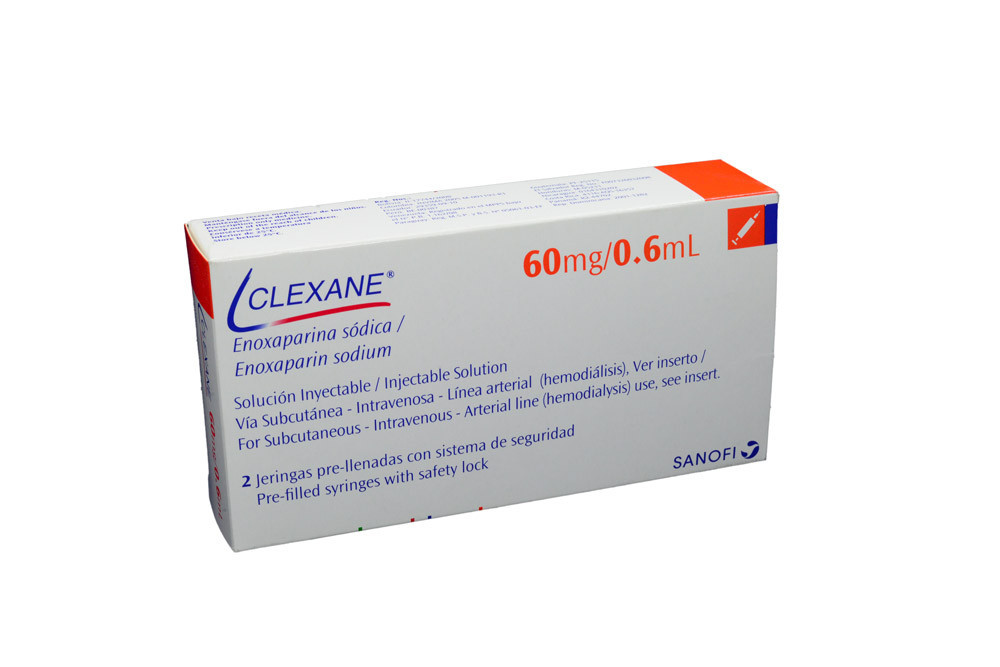 Clexane Solución Inyectable 60 mg / 0.6 mL Caja Con 2 Jeringas Pre-Llenadas