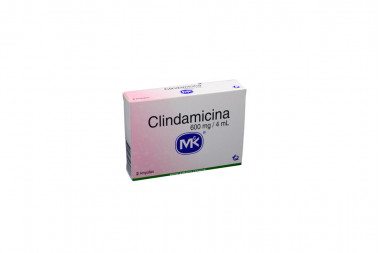 Clindamicina 600 mg / 4 mL Caja Con 2 Ampollas