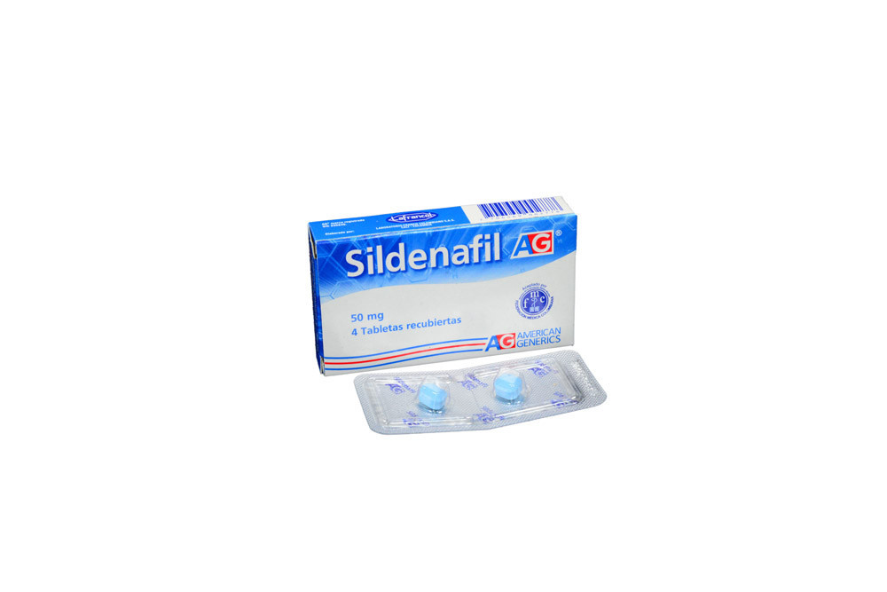 Sildenafil 50 mg Caja Con 4 Tabletas Recubiertas