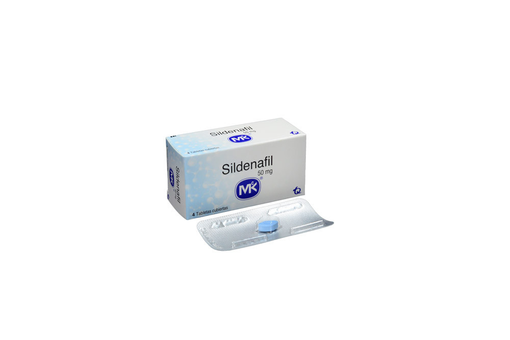 Sildenafil Mk 50 mg Caja Con 4 Tabletas Recubiertas