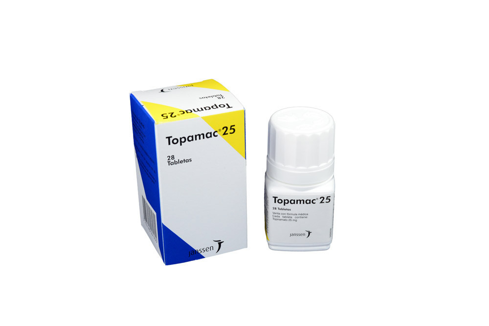 Topamac 25 mg Caja Con Frasco Con 28 Tabletas